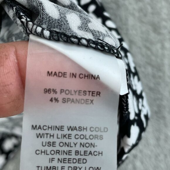 Vince Camuto XS Sleeveless Black & White Floral Blouse NWT 3027 - Picture 3 of 8